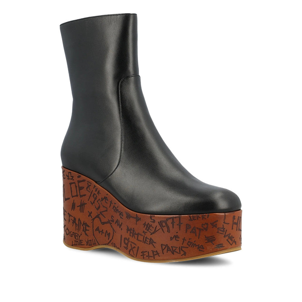 Black Maxime Leather Boots 3