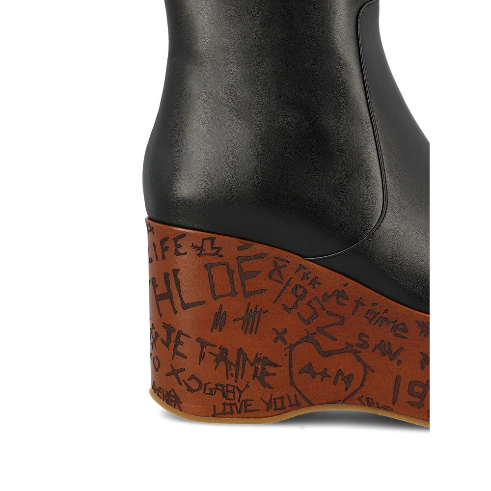 Black Maxime Leather Boots 4