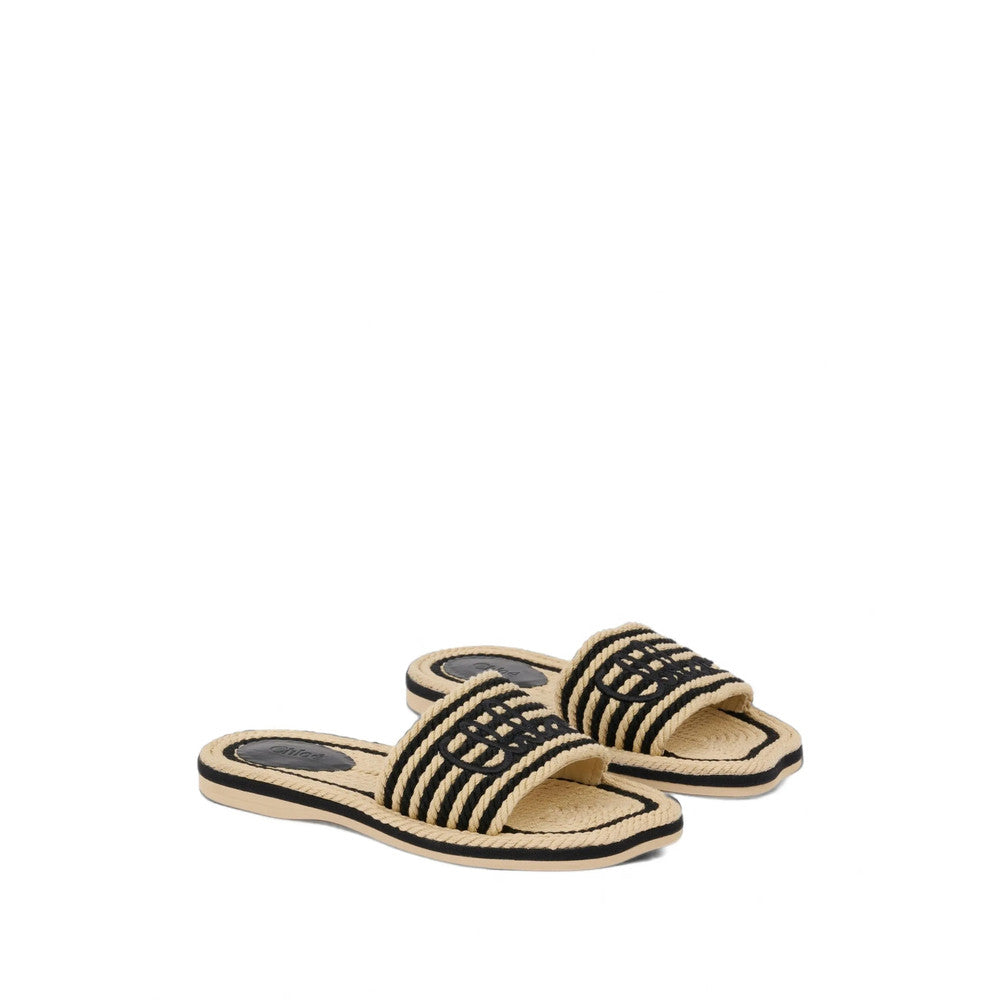 Black Logo Sandals 3