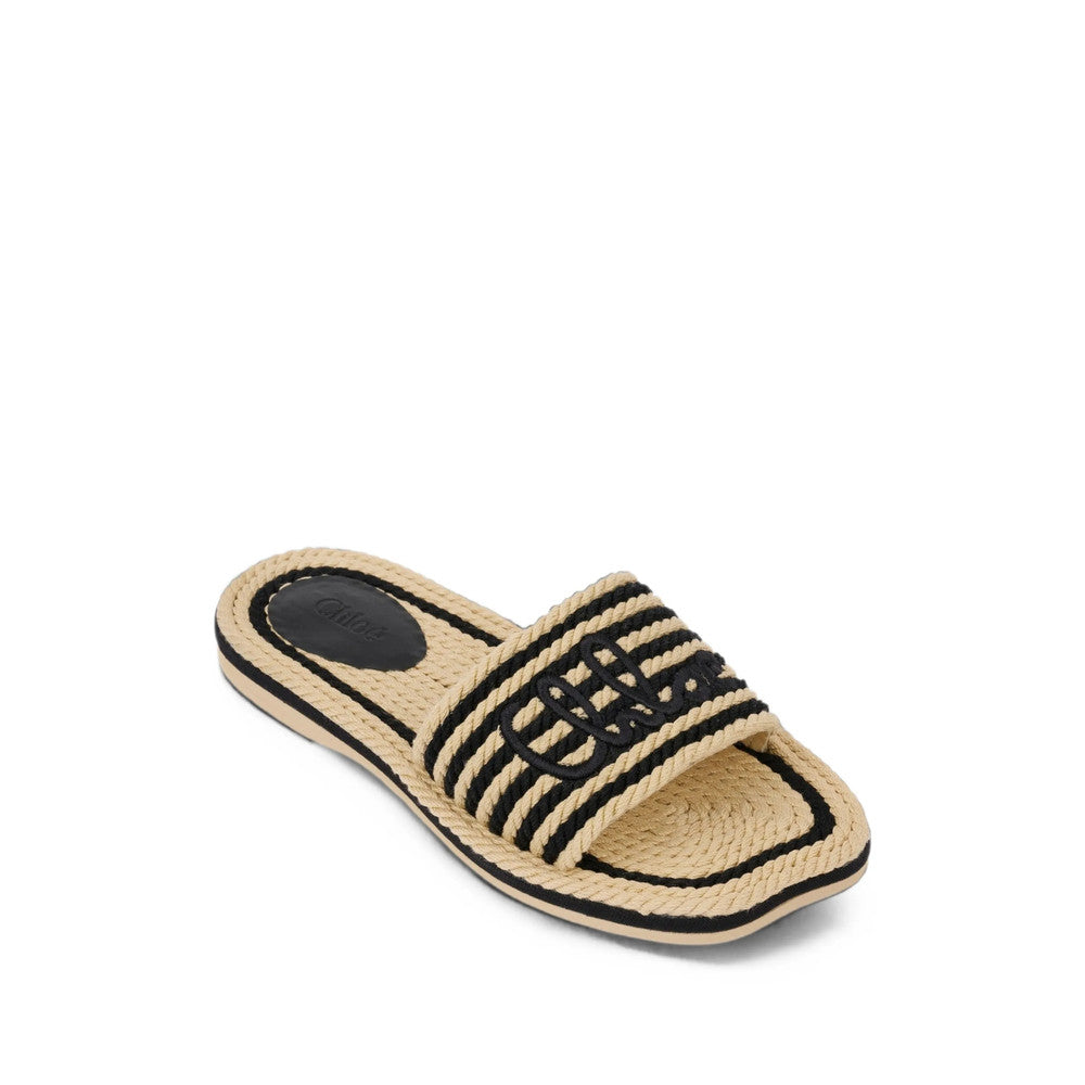 Black Logo Sandals 4