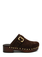 Brown Studded Mules 1