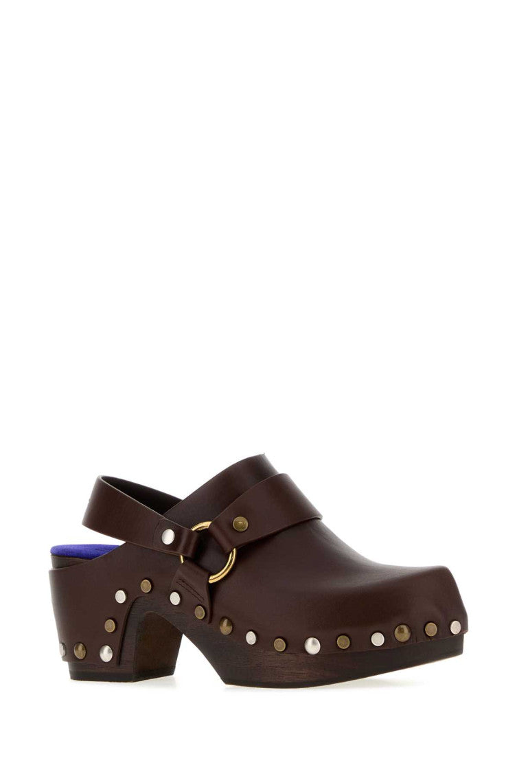 Dark Brown Leather Talis Mules 2