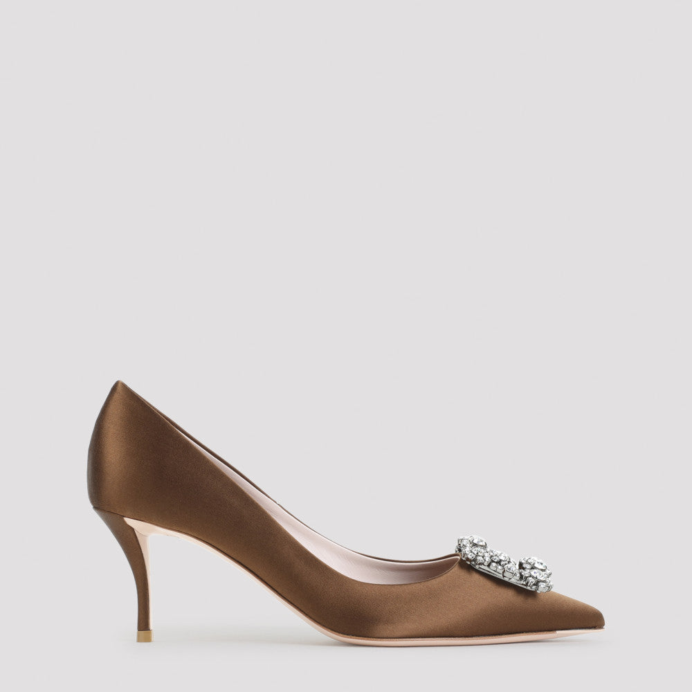 Brown Hangisi Embellished Pumps 2