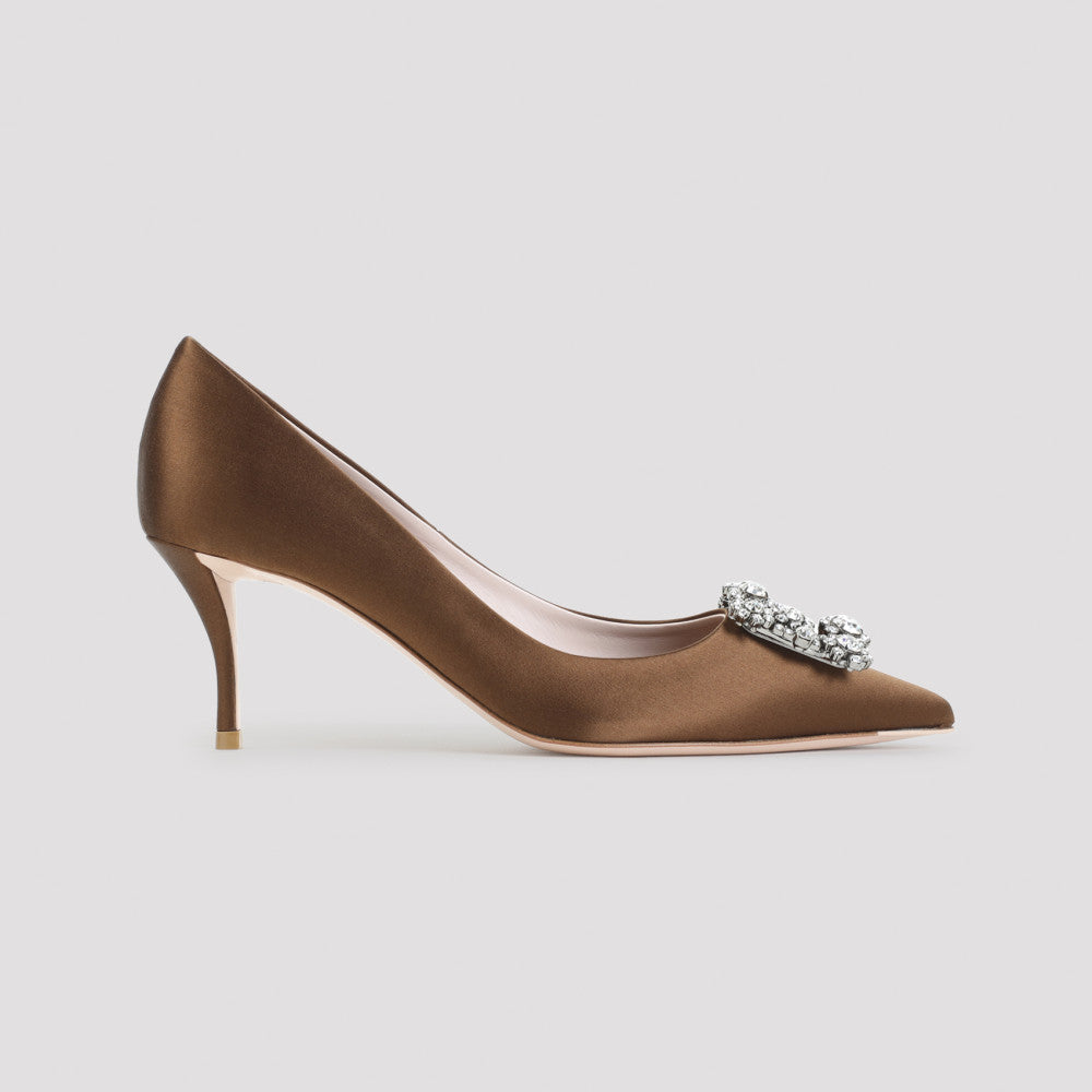 Brown Hangisi Embellished Pumps 3