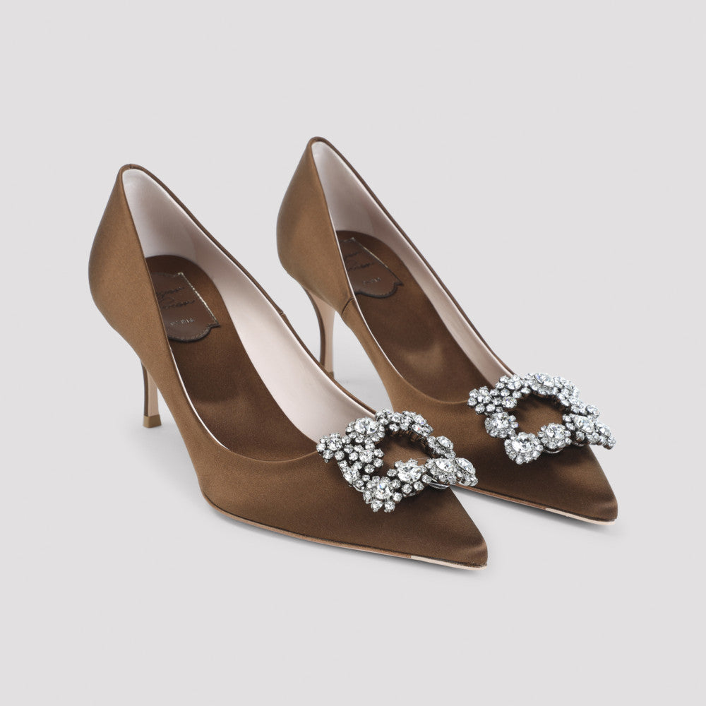 Brown Hangisi Embellished Pumps 5