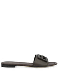 Brown Logo Leather Sandals 1