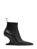 Black Sculptural-wedge Boots 1