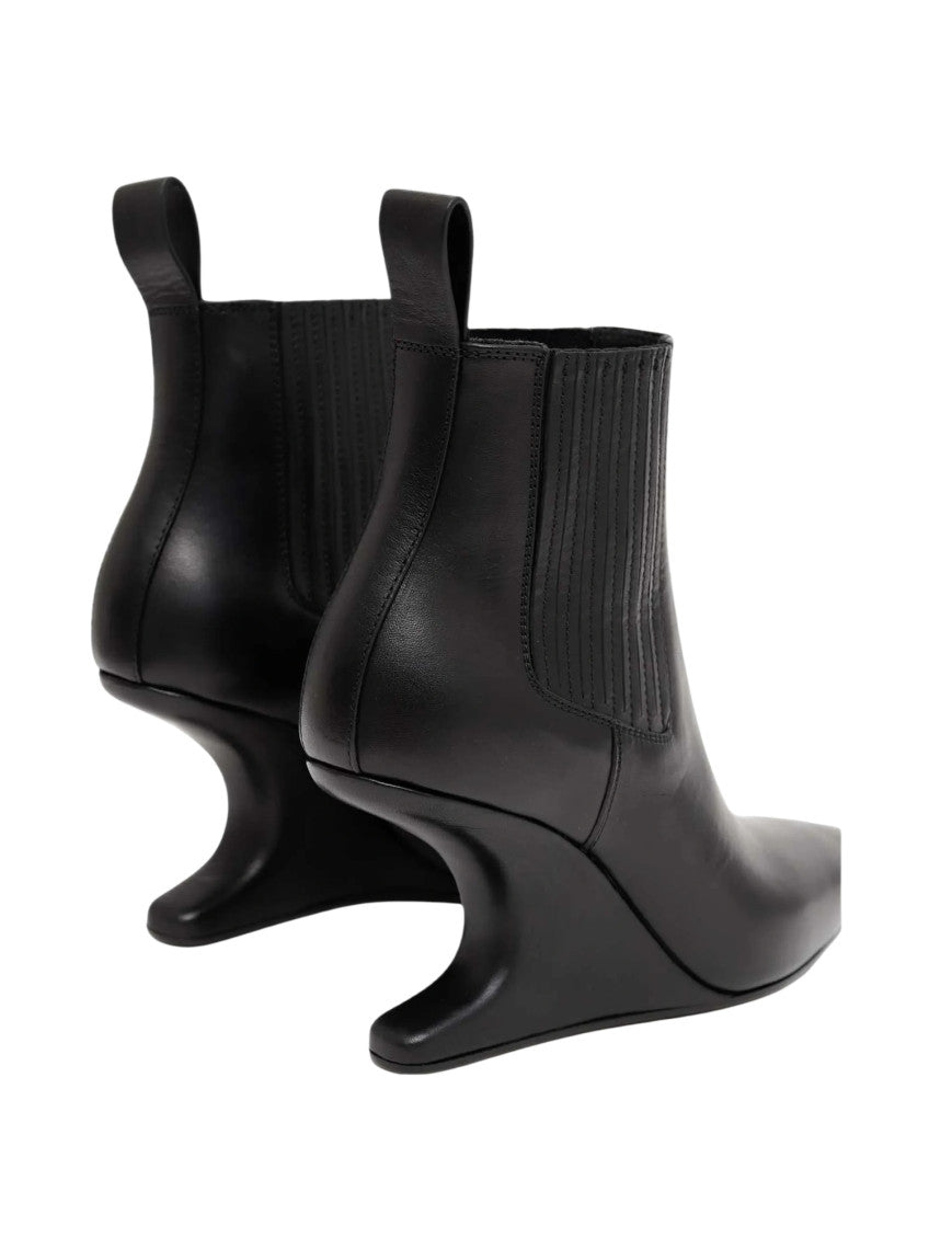 Black Sculptural-wedge Boots 3