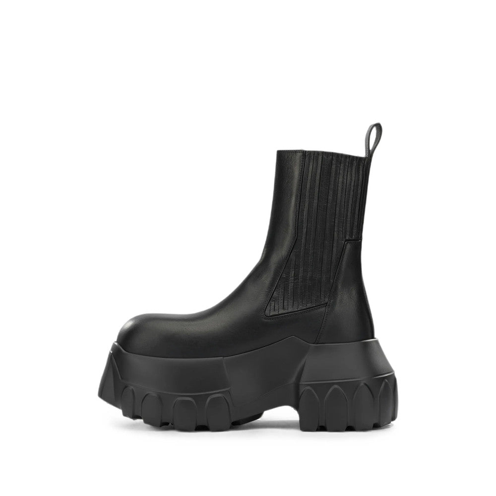 Black Leather Beatle Boots 2