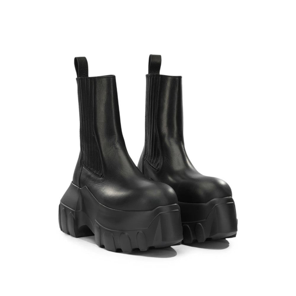 Black Leather Beatle Boots 3