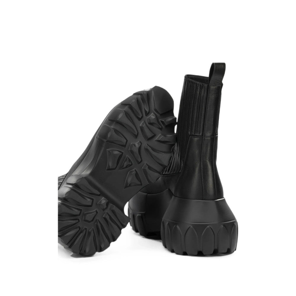 Black Leather Beatle Boots 4