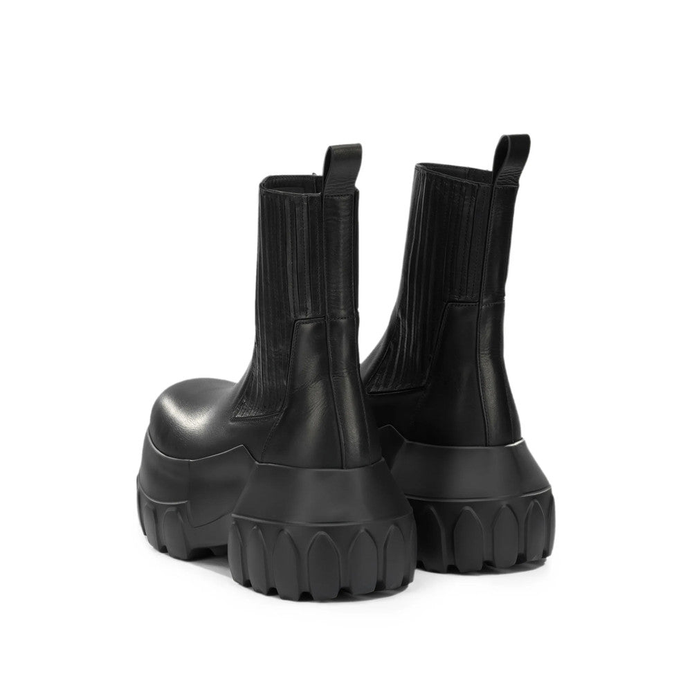 Black Leather Beatle Boots 5
