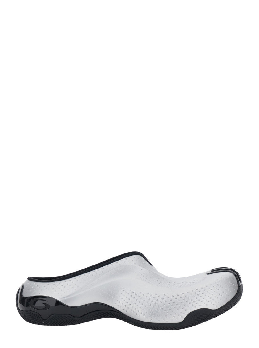 Grey Slip-on Mules 1