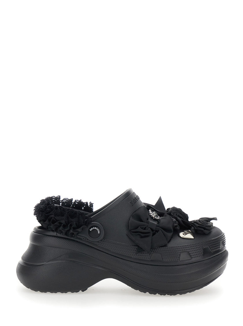 Black Slip-on Mules 1
