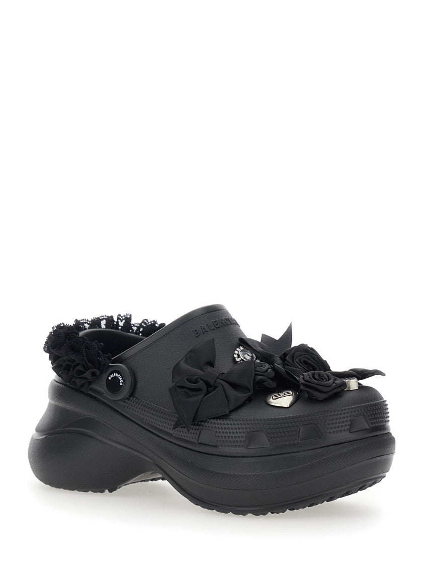 Black Slip-on Mules 2