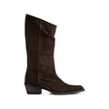 Brown Suede Knee-High Boots 1