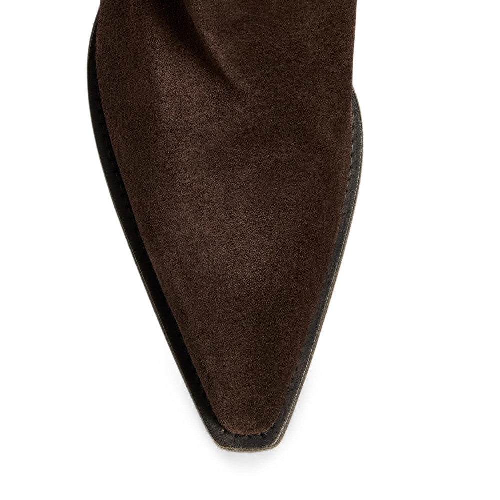 Brown Suede Knee-High Boots 2