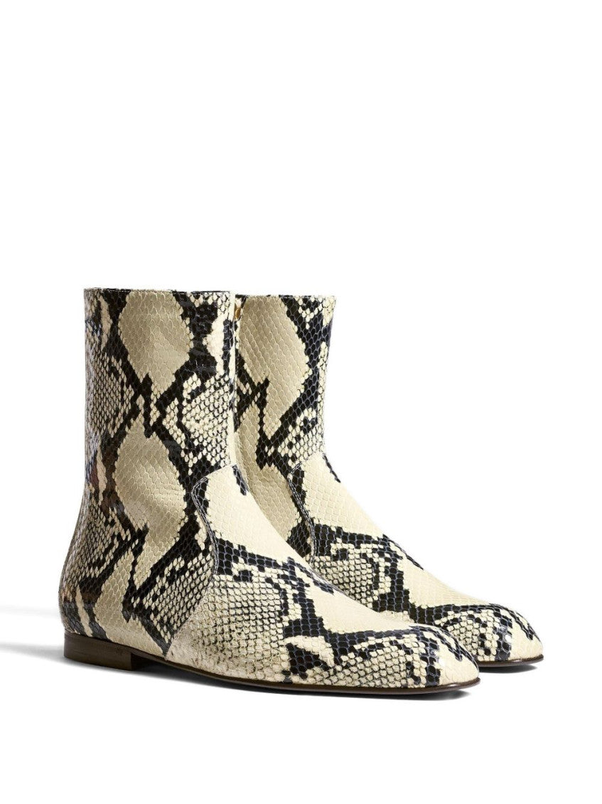 Beige Leather Boots 3