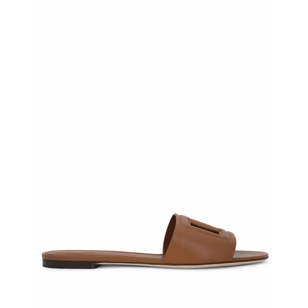Brown Logo Sandals 1