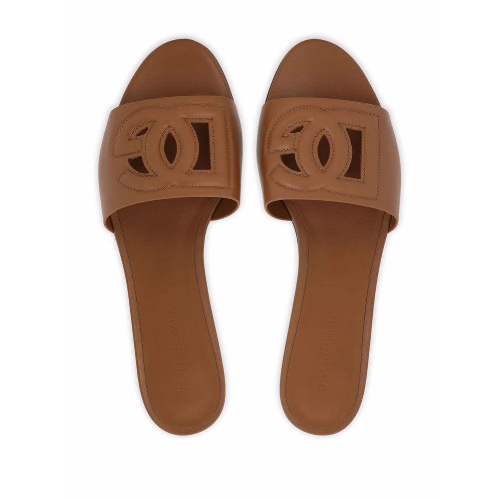 Brown Logo Sandals 2