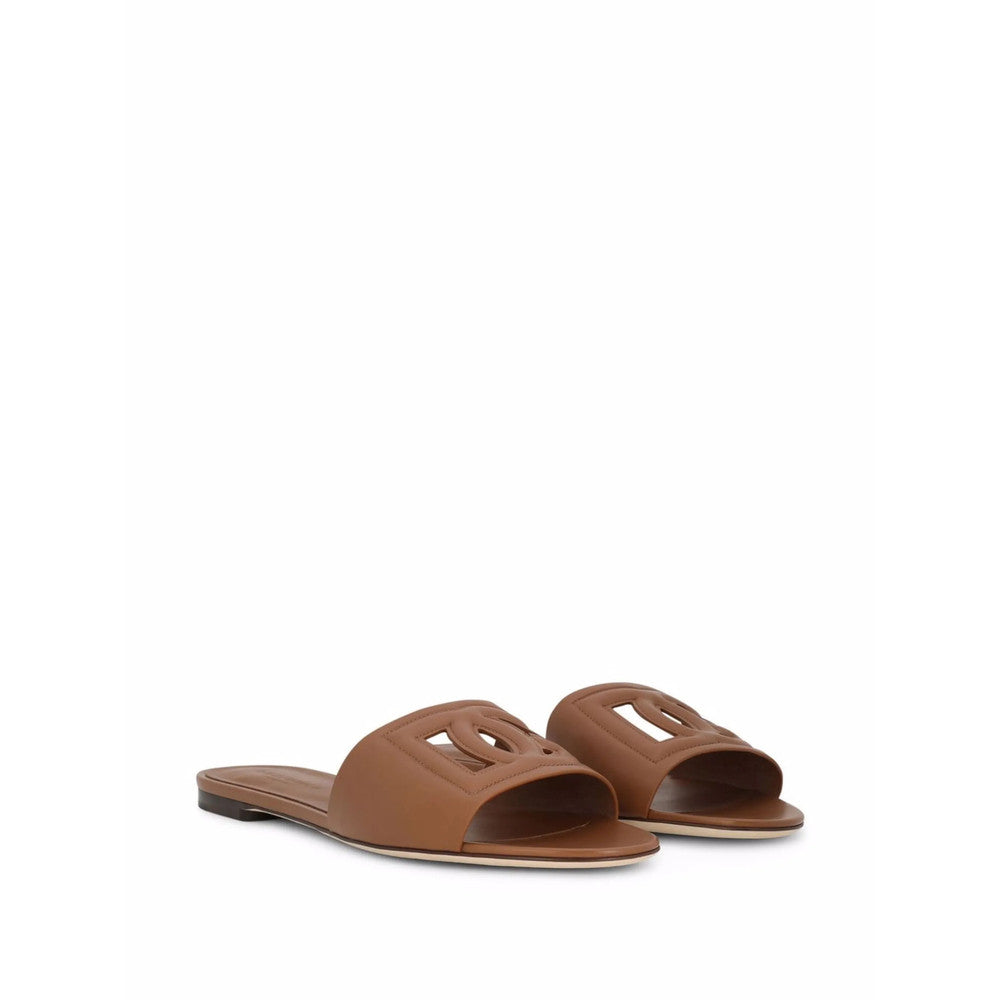 Brown Logo Sandals 4