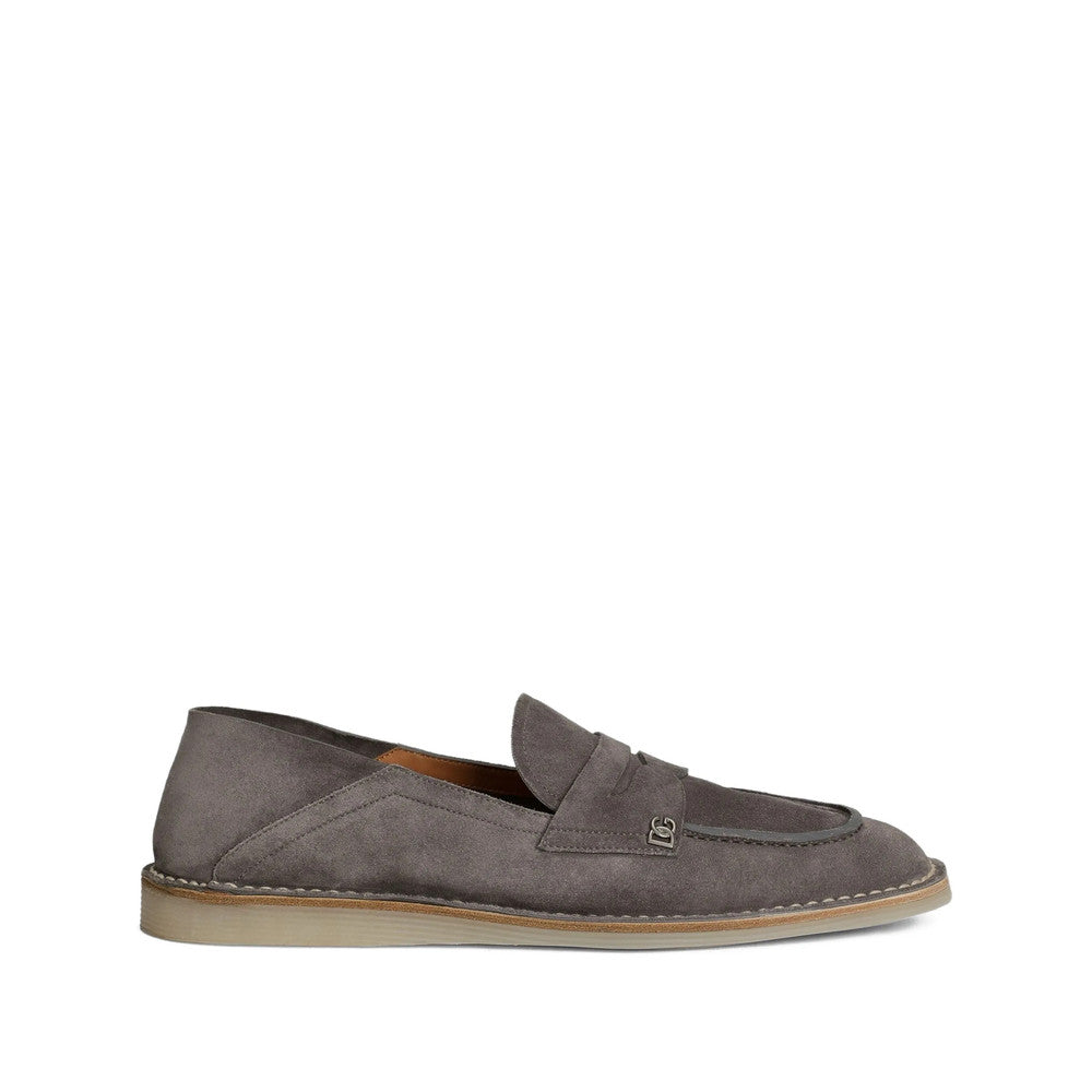 Grey Suede Loafers 1