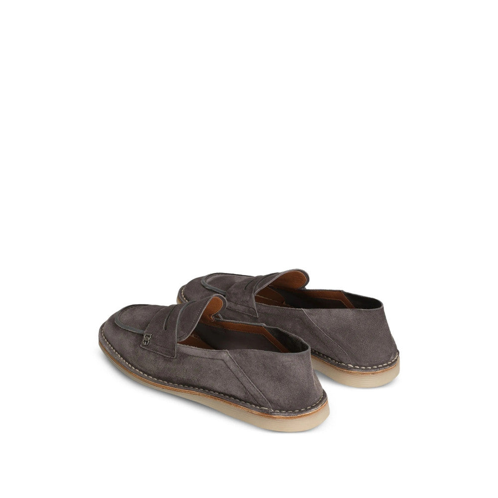Grey Suede Loafers 4