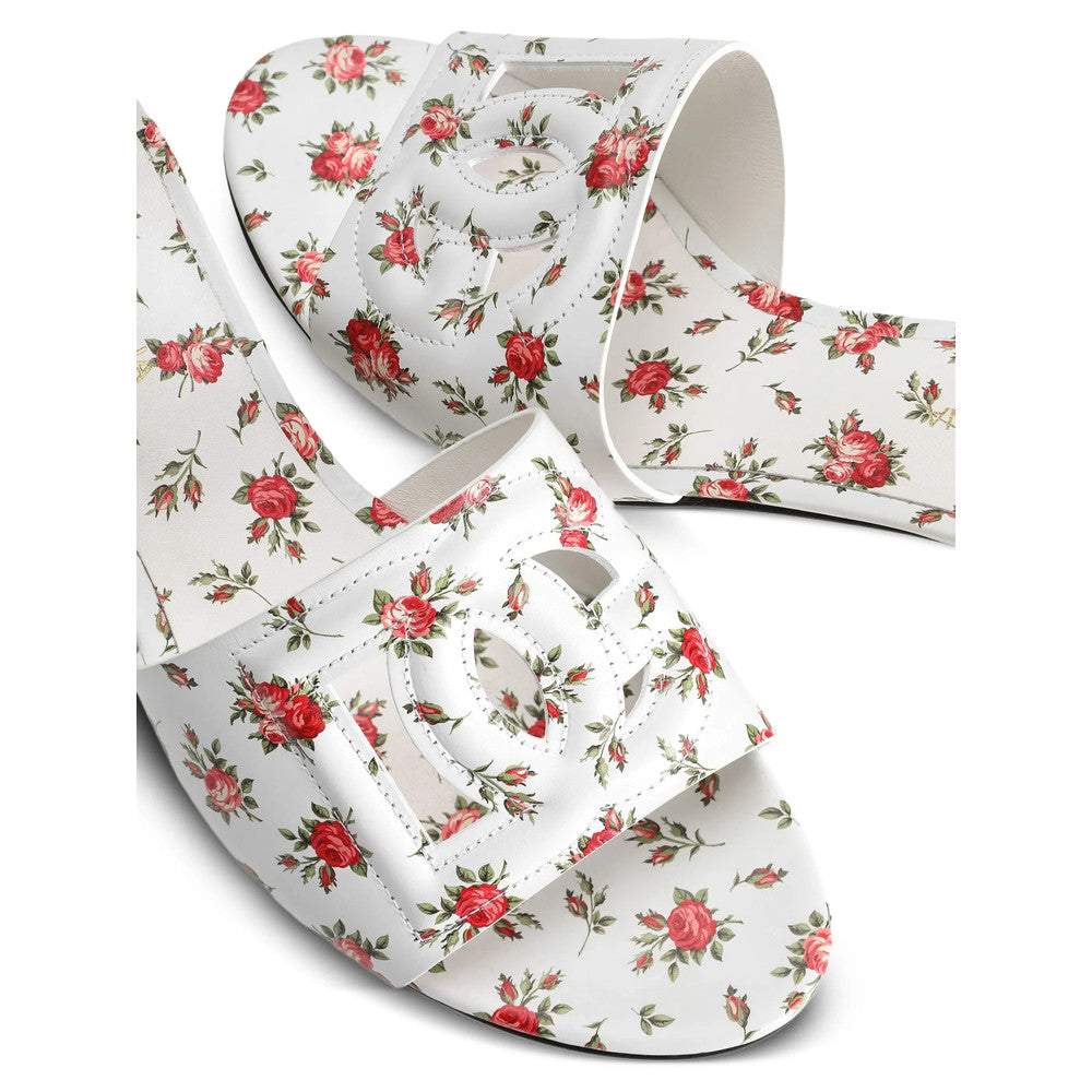White Floral Heels 3