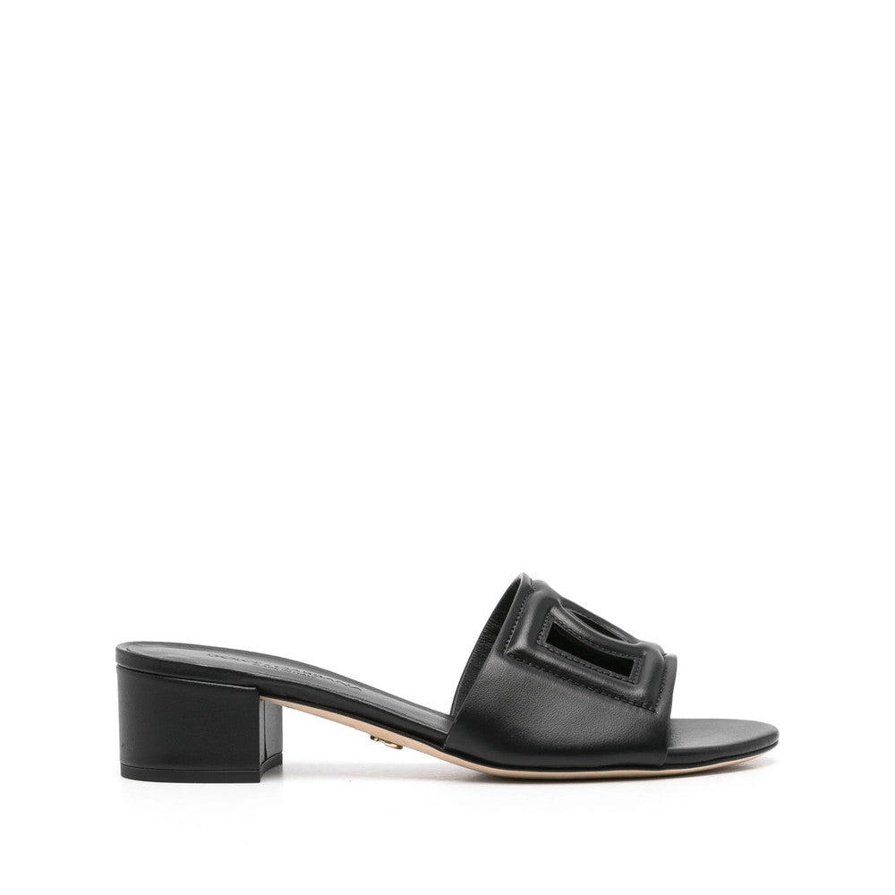 Black Logo Bianca Heels 1