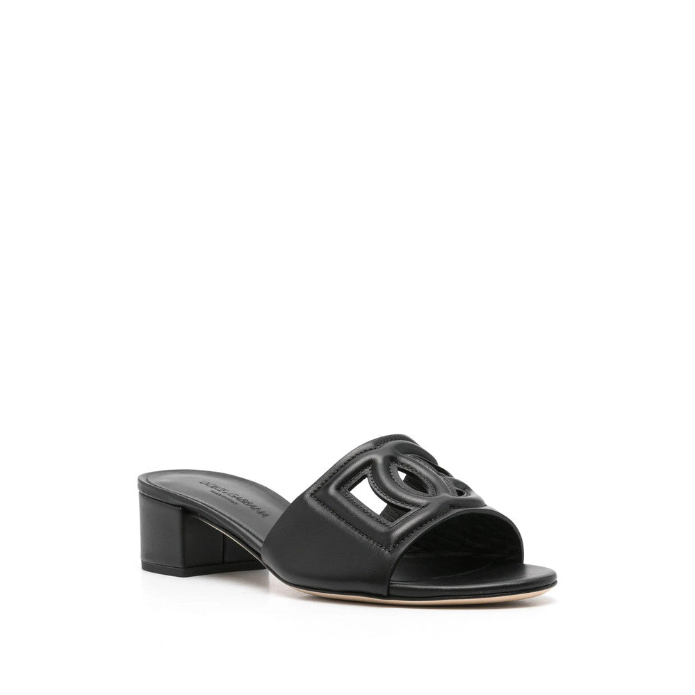 Black Logo Bianca Heels 4