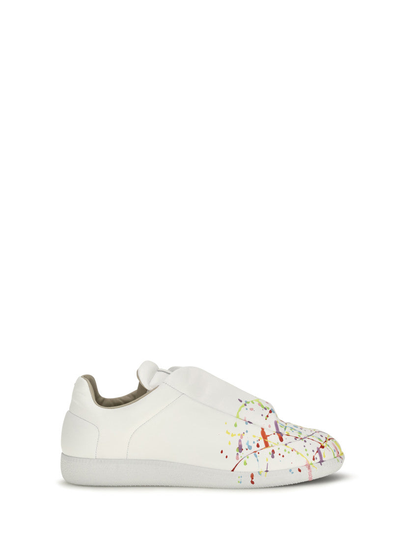 White Printed Replica Sneakers 1