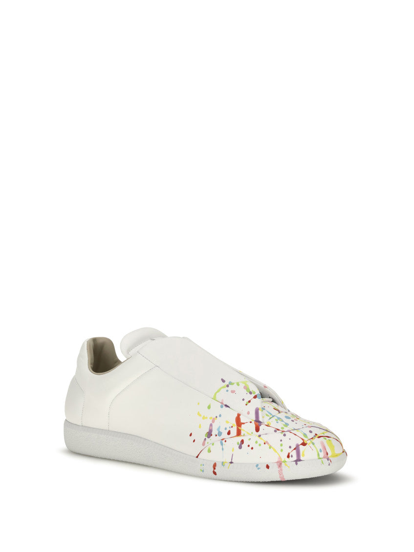 White Printed Replica Sneakers 2
