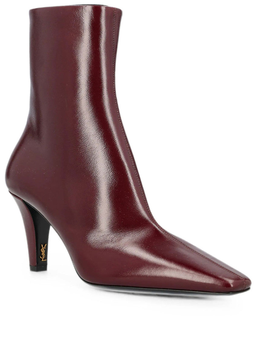 Bordeaux Leather Cassandre Boots 2