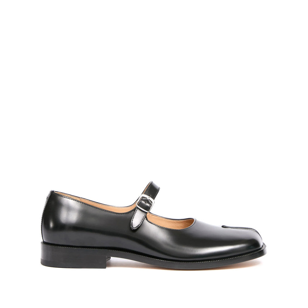Black Tabi Leather Loafers 1
