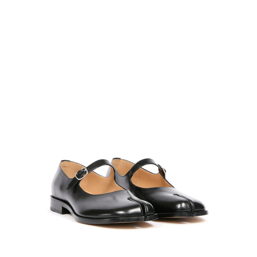 Black Tabi Leather Loafers 3