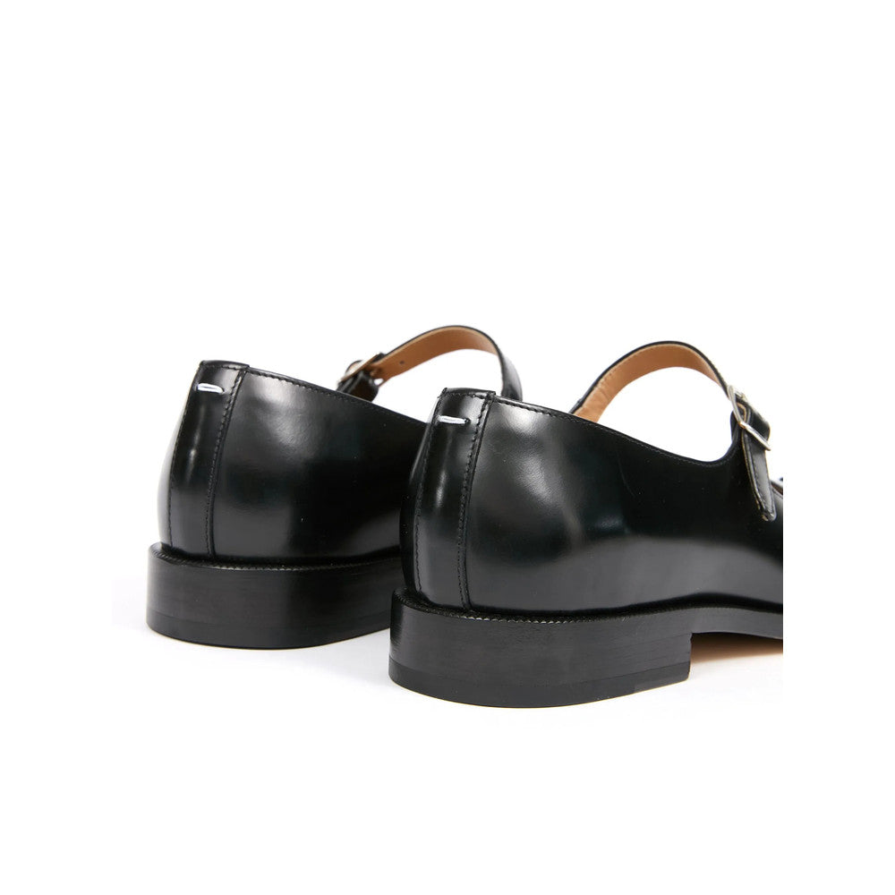 Black Tabi Leather Loafers 4