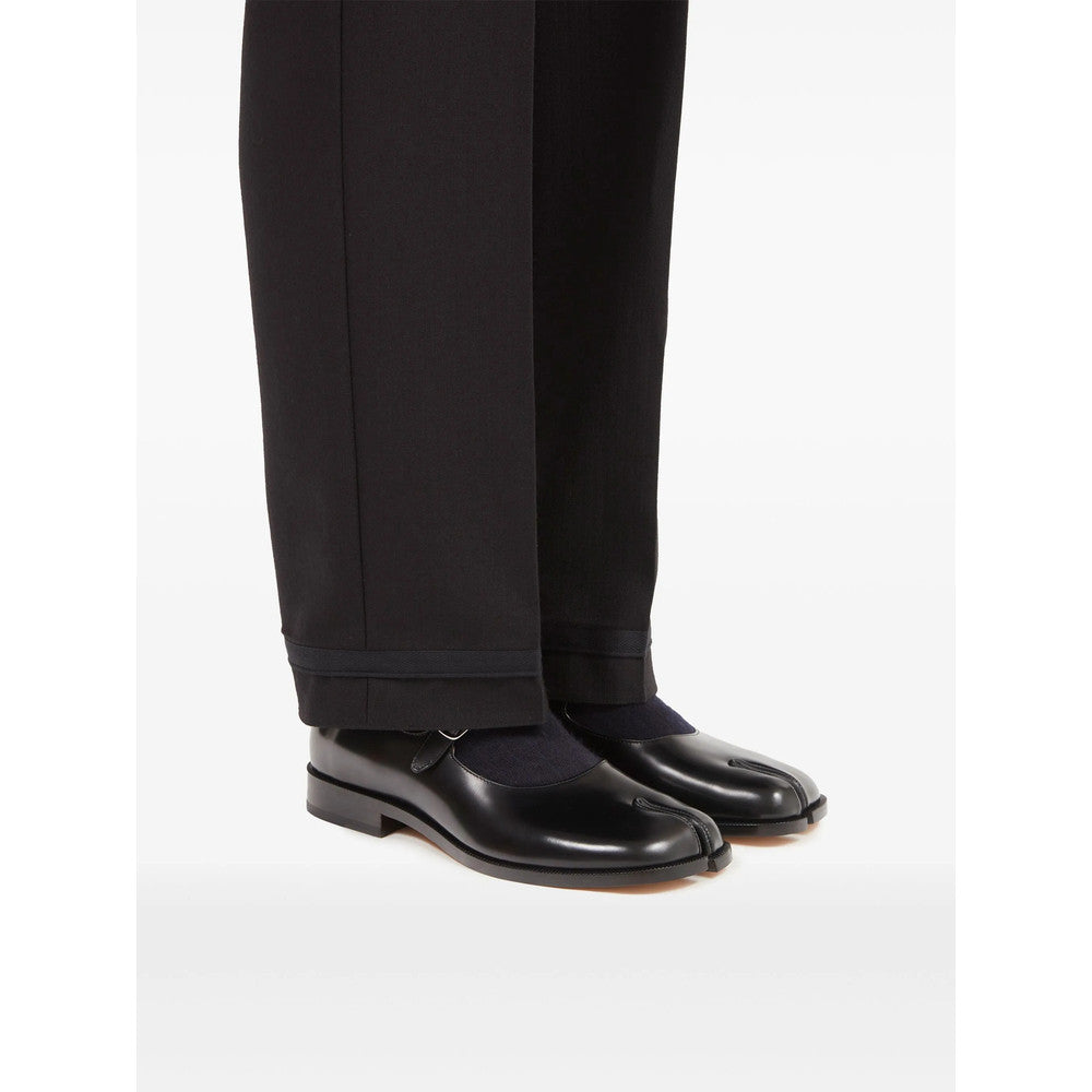 Black Tabi Leather Loafers 5