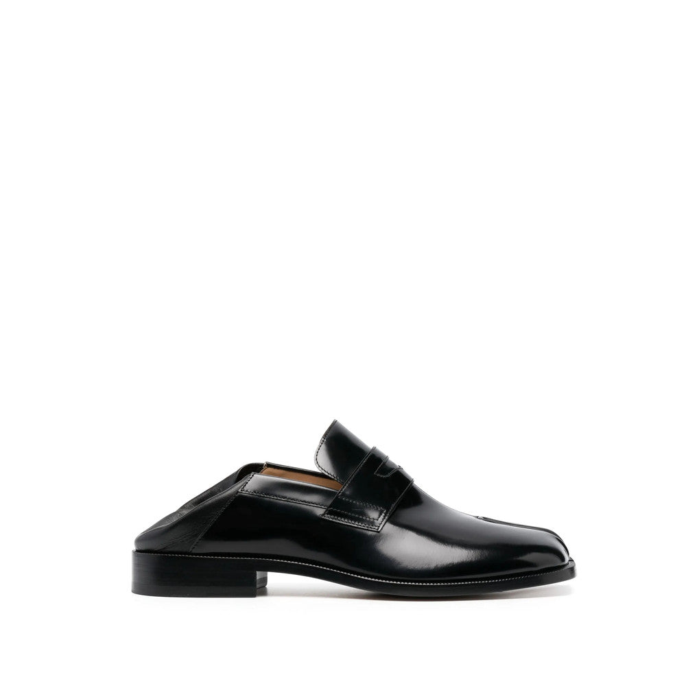 Black Tabi Leather Loafers 2
