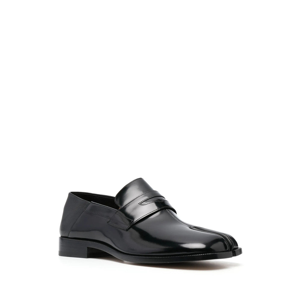 Black Tabi Leather Loafers 4