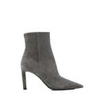 Grey Pointed-toe Ankle Boots 1