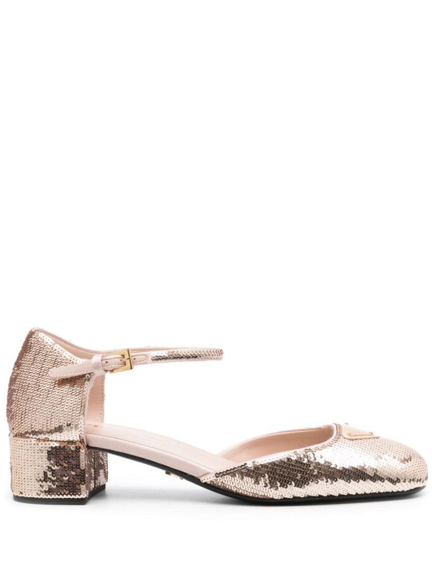 Pink Sequined Pumps 1