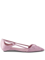 Pink Satin Ballet Flats 1