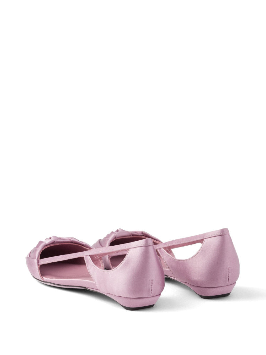Pink Satin Ballet Flats 3