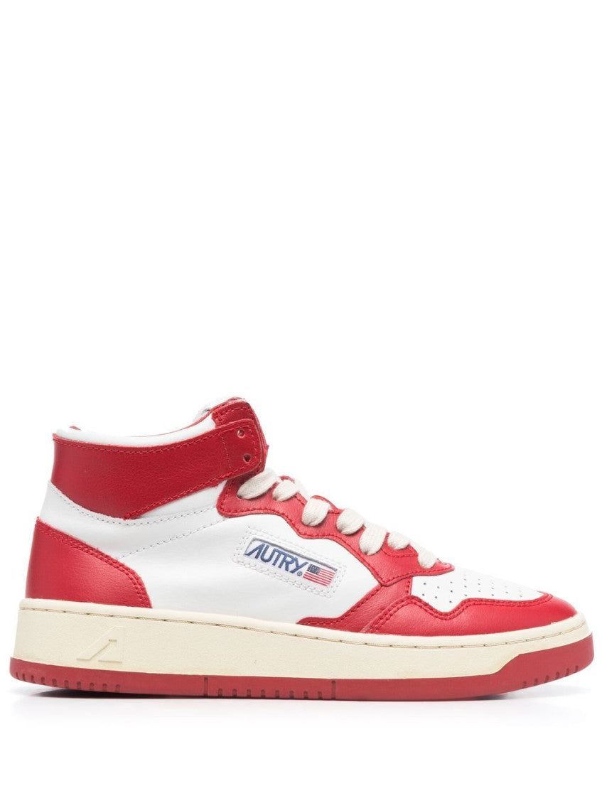 Red Color-Block Medalist Sneakers 1