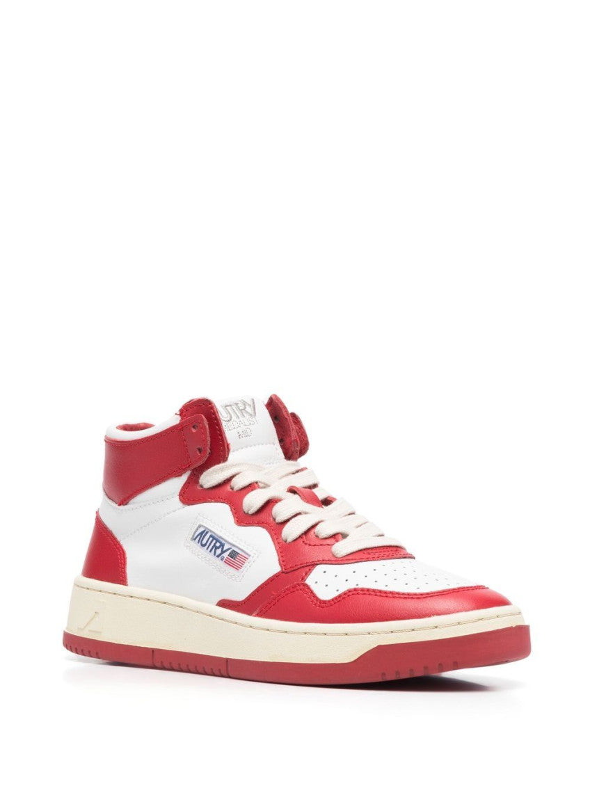 Red Color-Block Medalist Sneakers 2
