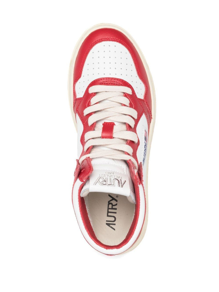 Red Color-Block Medalist Sneakers 3