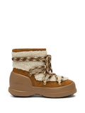 Brown Textured Mezzaluna Boot 1