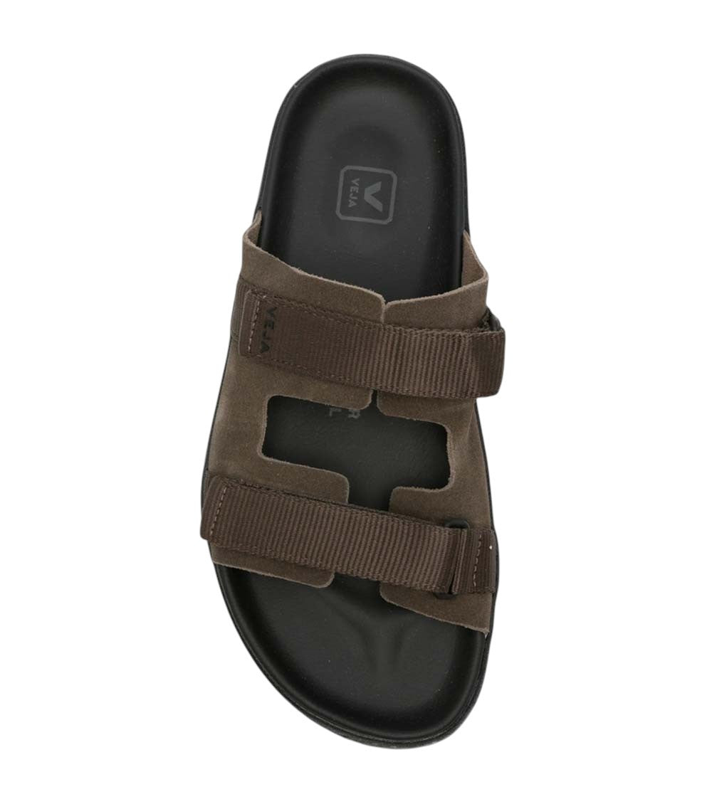 Brown Velcro-Strap Sandals 3