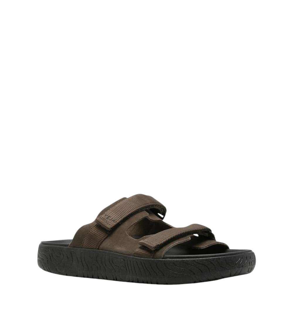 Brown Velcro-Strap Sandals 4