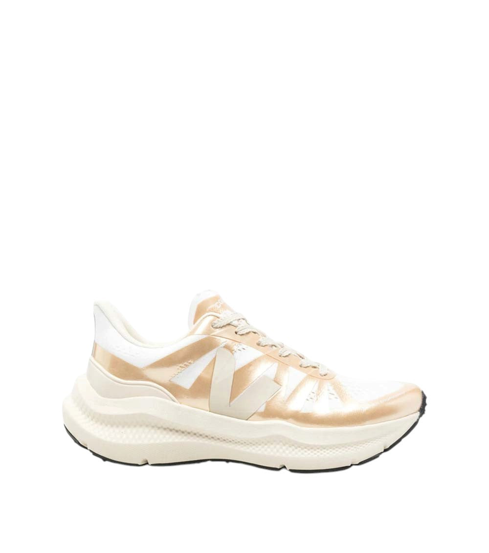 White Logo Metallic Sneakers 1